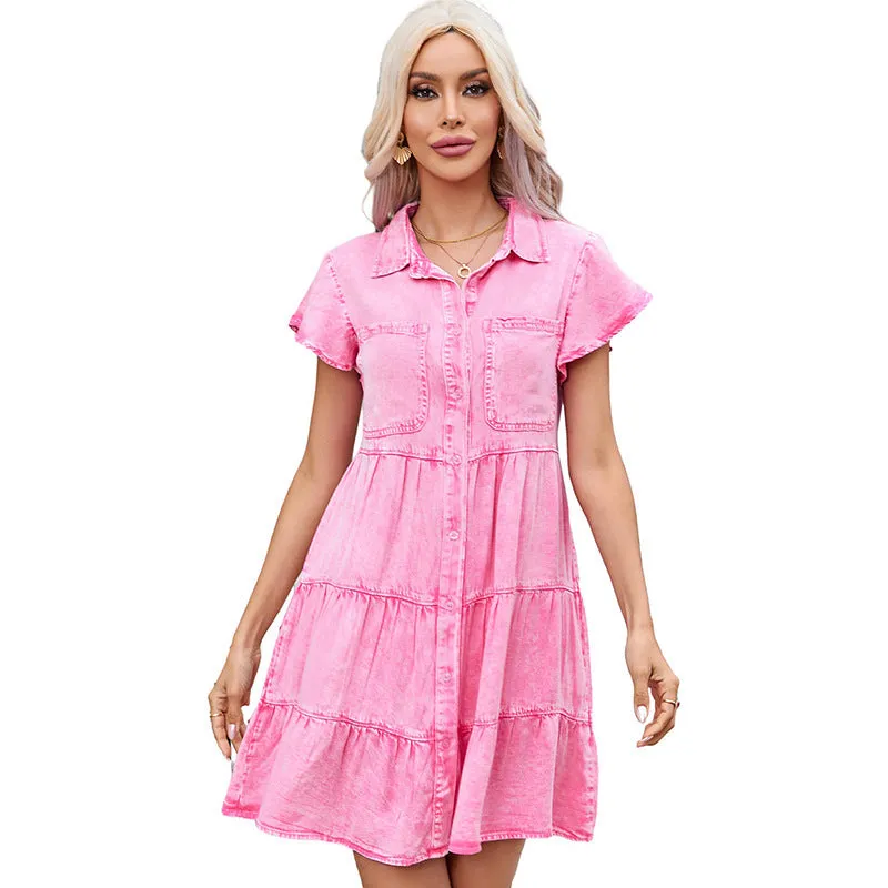 Tiered Shirt Dress