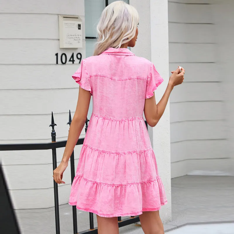 Tiered Shirt Dress