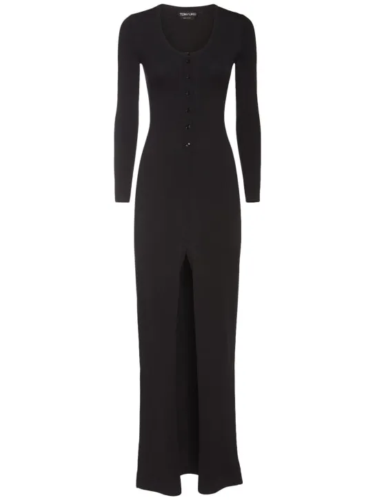 Tom Ford   Stretch wool knit long dress 