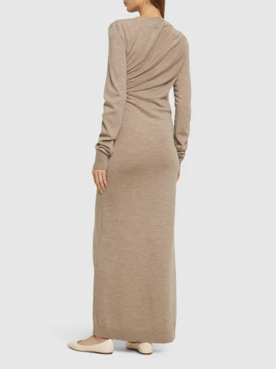 TOVE   Alice draped wool knit long dress 