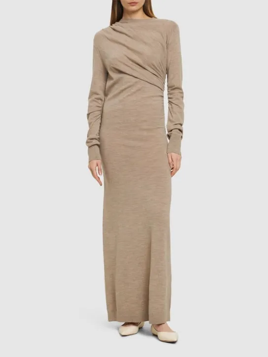TOVE   Alice draped wool knit long dress 