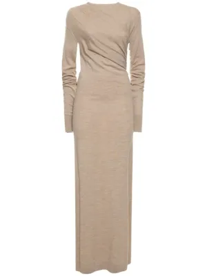 TOVE   Alice draped wool knit long dress 