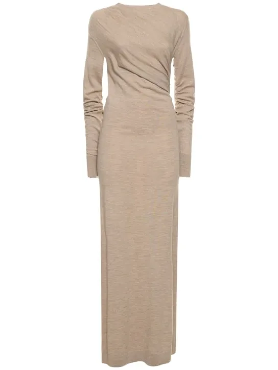 TOVE   Alice draped wool knit long dress 