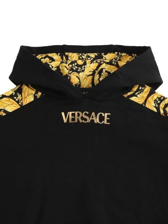Versace   Barocco print cotton hoodie 