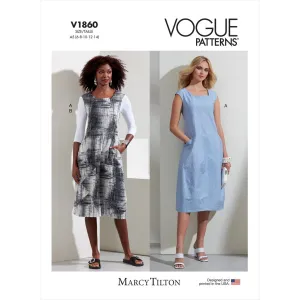 Vogue Pattern V1860 Misses' Dress and Knit Top