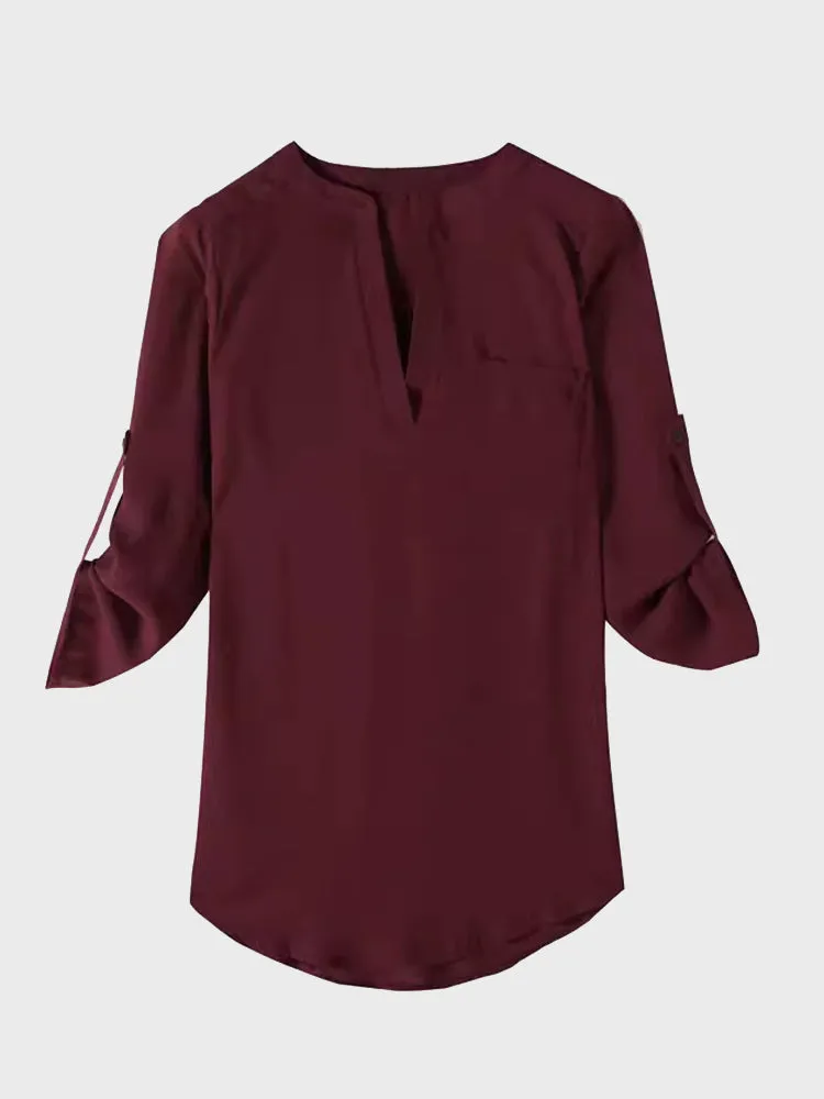Vogue V-Neck Chiffon Top for Women