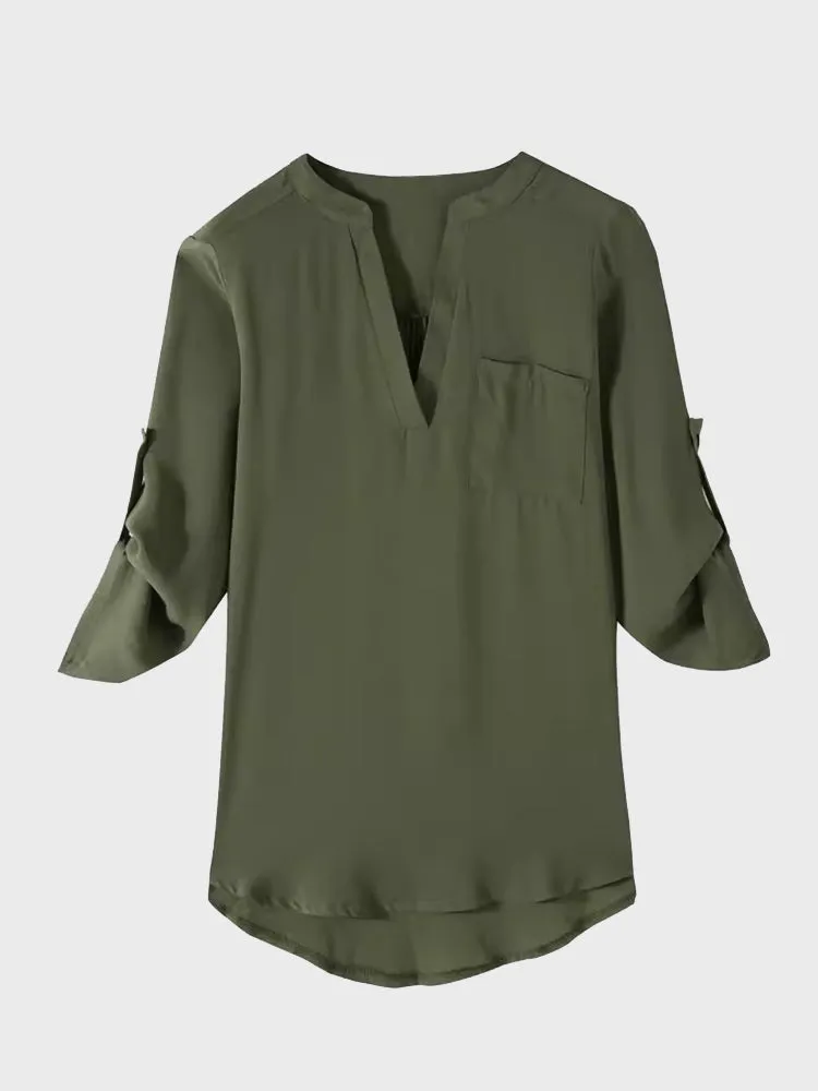 Vogue V-Neck Chiffon Top for Women