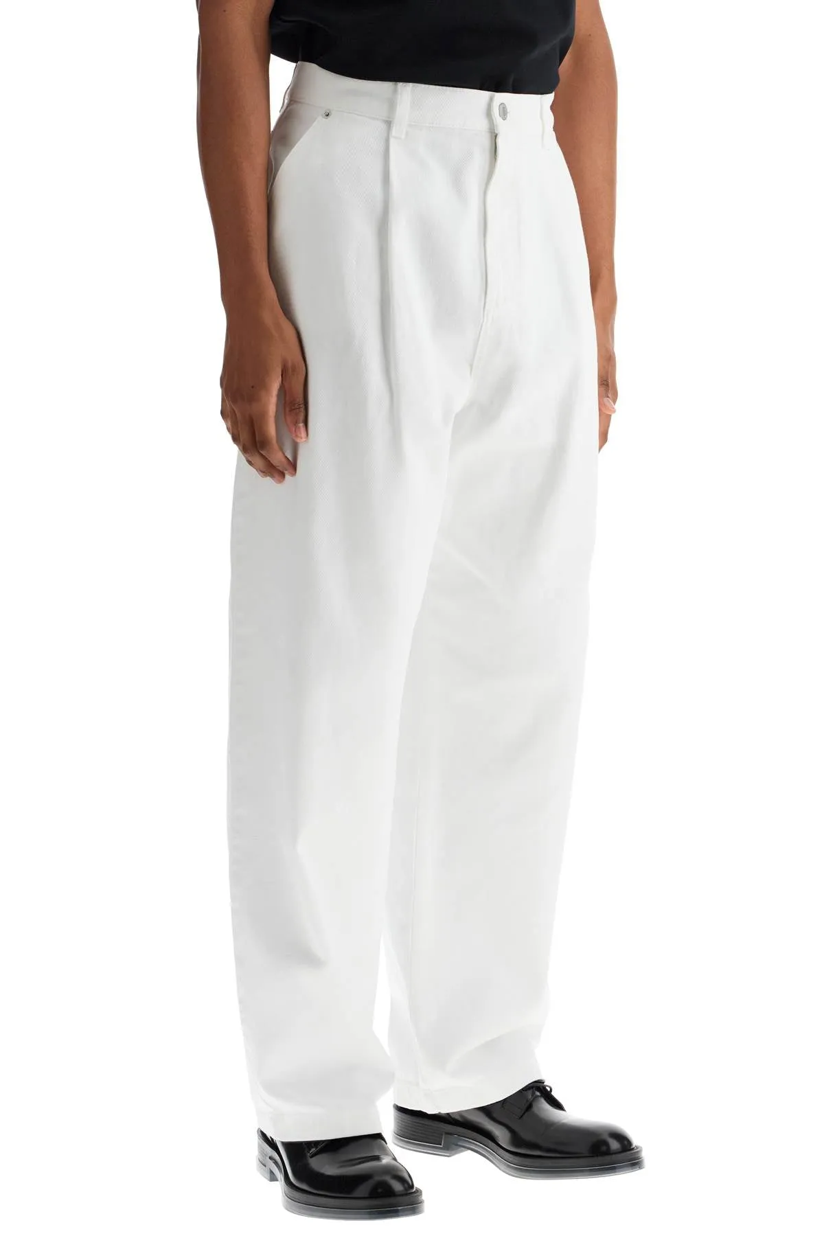 Wide-Leg Cotton Trousers