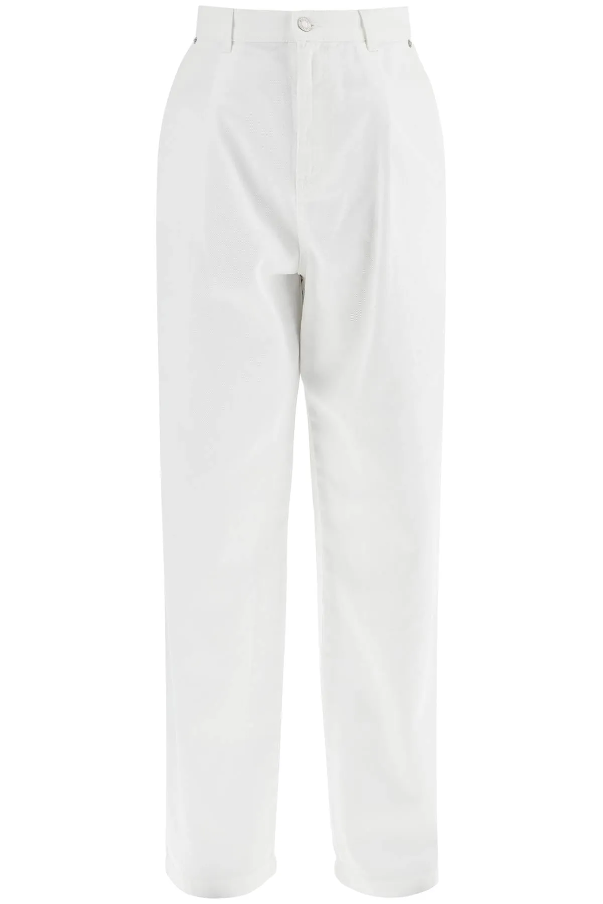 Wide-Leg Cotton Trousers