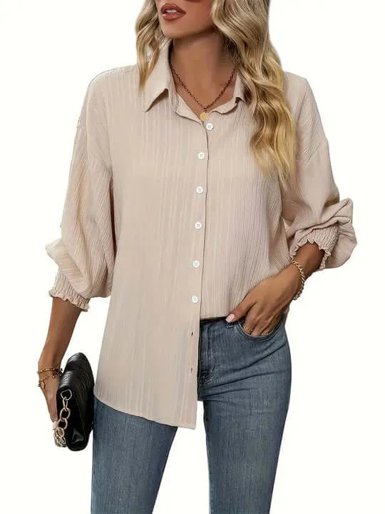 Women's Minimalist Ruffled Shirt