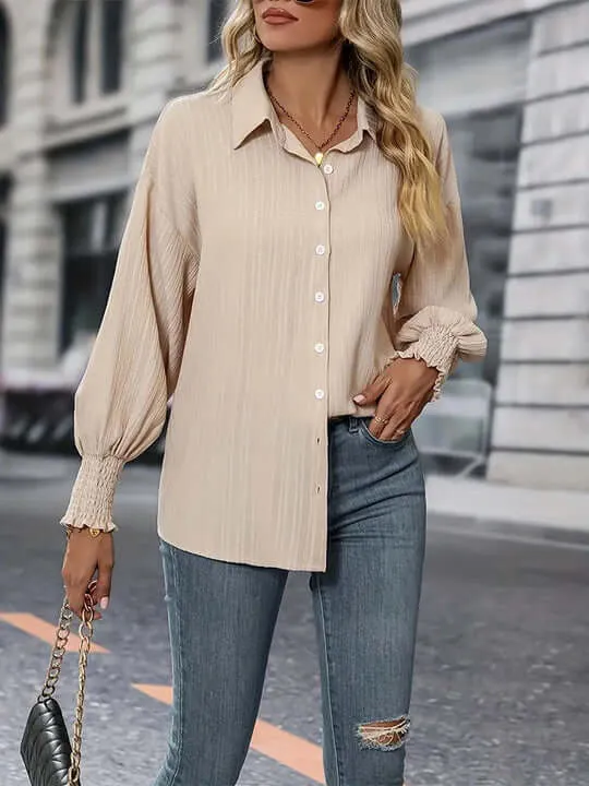 Women's Minimalist Ruffled Shirt