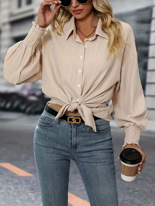 Women's Minimalist Ruffled Shirt